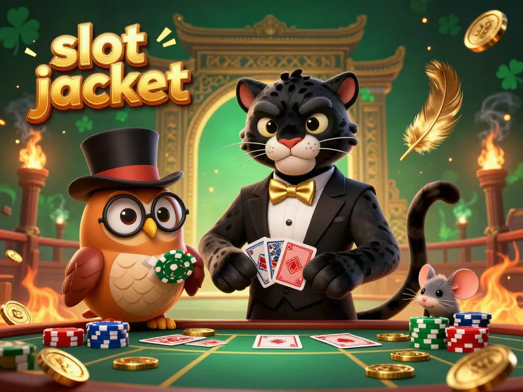 Raih kemenangan di slot jackpot dengan panther dan sahabatnya di kasino.