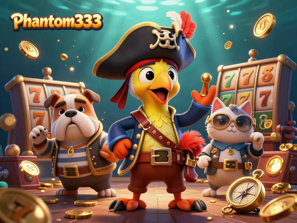 Engage with Phantom333 through lively 3D casino characters and vibrant game elements.