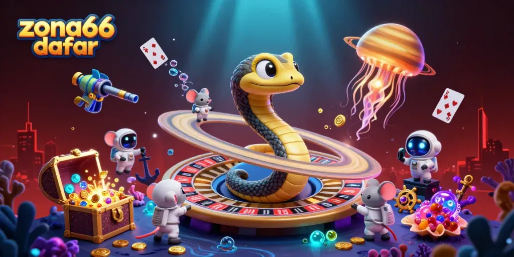Zona66 daftar: Mice astronaut bermain taruhan di roulette planet Saturnus.