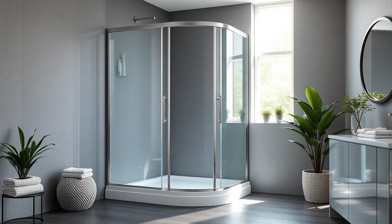 Duschkabine 80x80 in einem eleganten Badezimmer mit glatten Oberflächen und stilvollem Design.