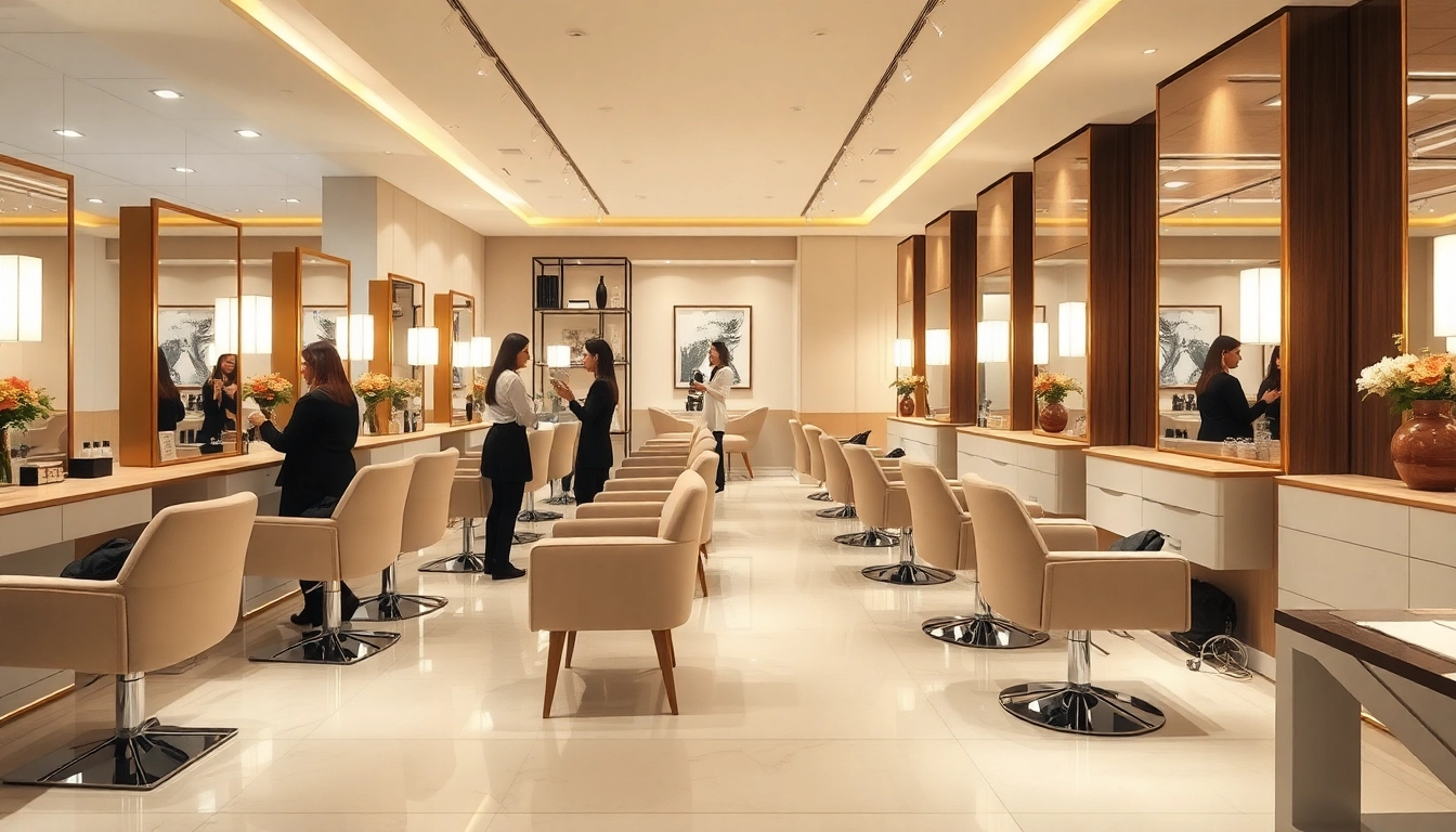 Luxury hair salons with elegant interiors and personalized styling services
