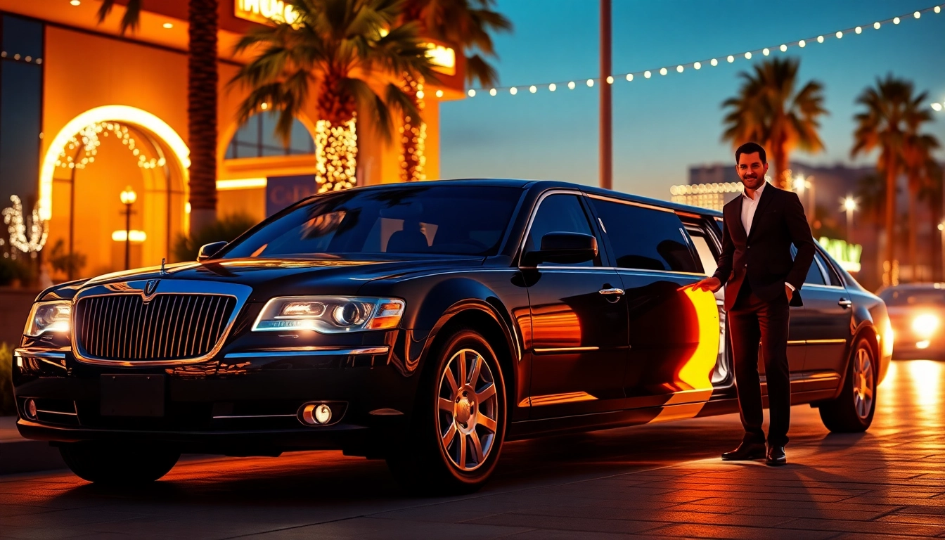 Hollywood Town Car and Limousine at a glamorous LA venue, showcasing luxury and professional service.
