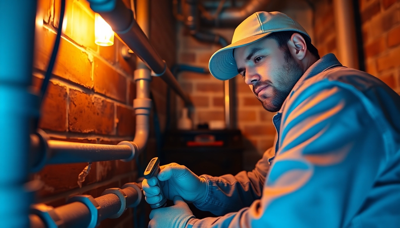 Emergency plumbing help for sewer backup with a professional plumber fixing a sewer issue in NYC.