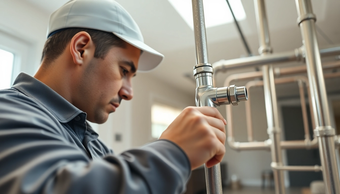 Whole house repiping services St Petersburg FL by a professional plumber in a bright setting.