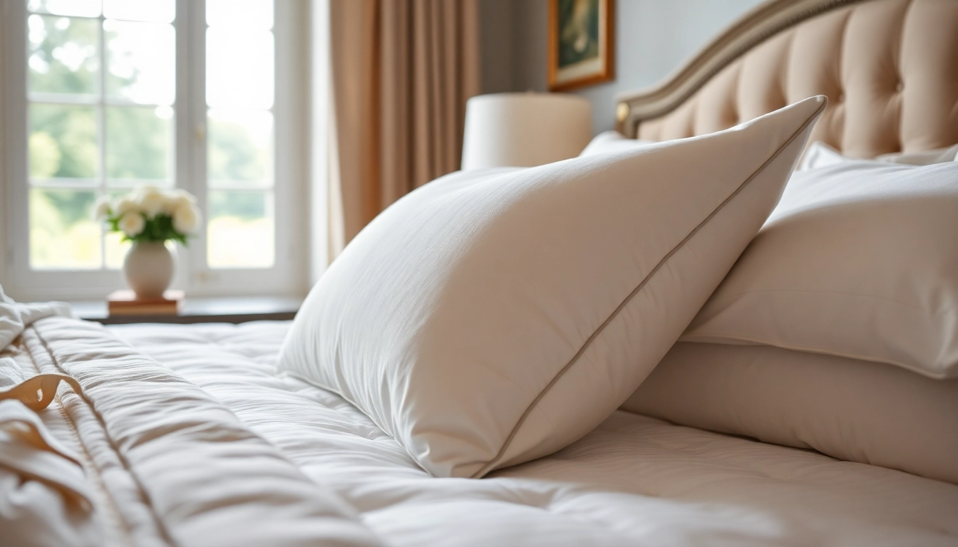 Explore the softness and luxury of Stearns and Foster pillows on an elegantly made bed.
