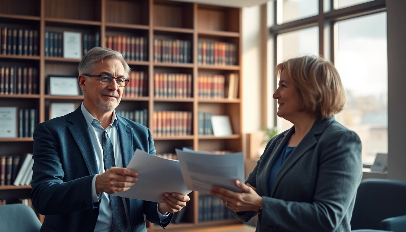 Enduring Guardian legal conversation in a modern office with lawyer and client.