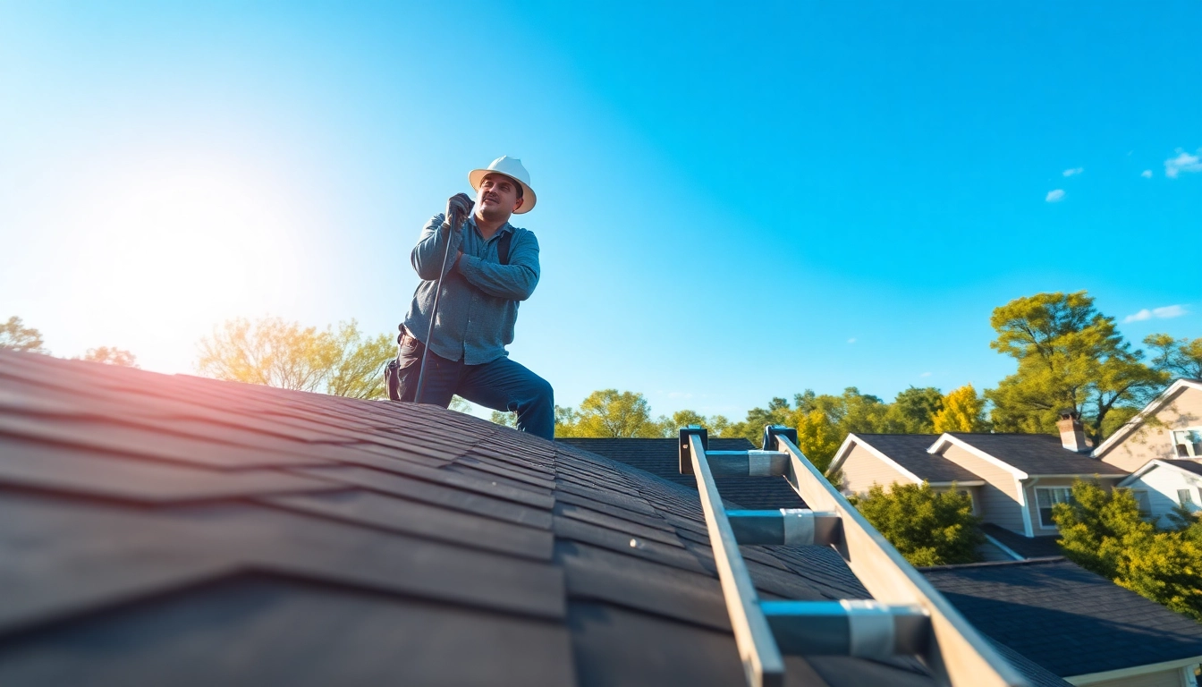 Inspecting roofing solutions in South Jersey for quality and durability.